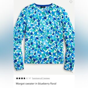 J. Crew Margot Blueberries sweater